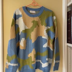 Graphic knit sweater